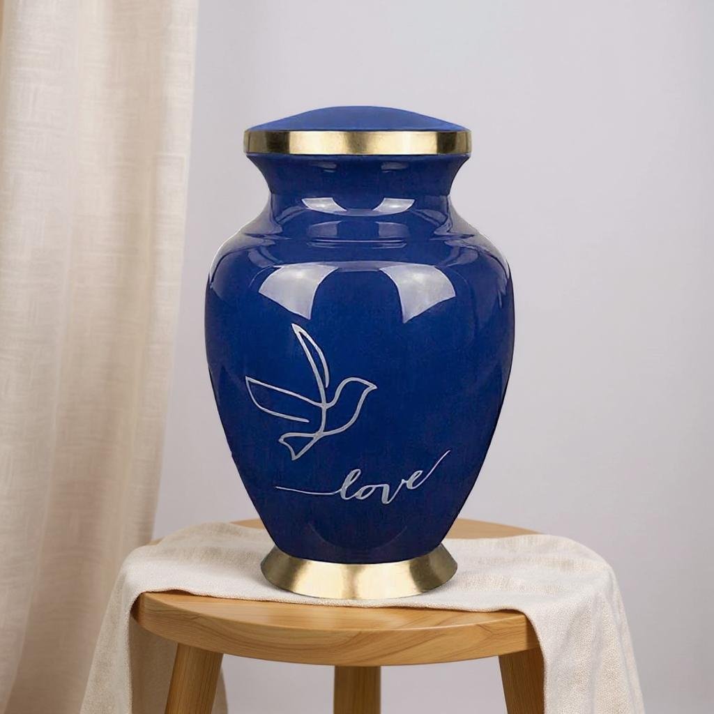 Blue Dove of Love Cremation Urn image 0