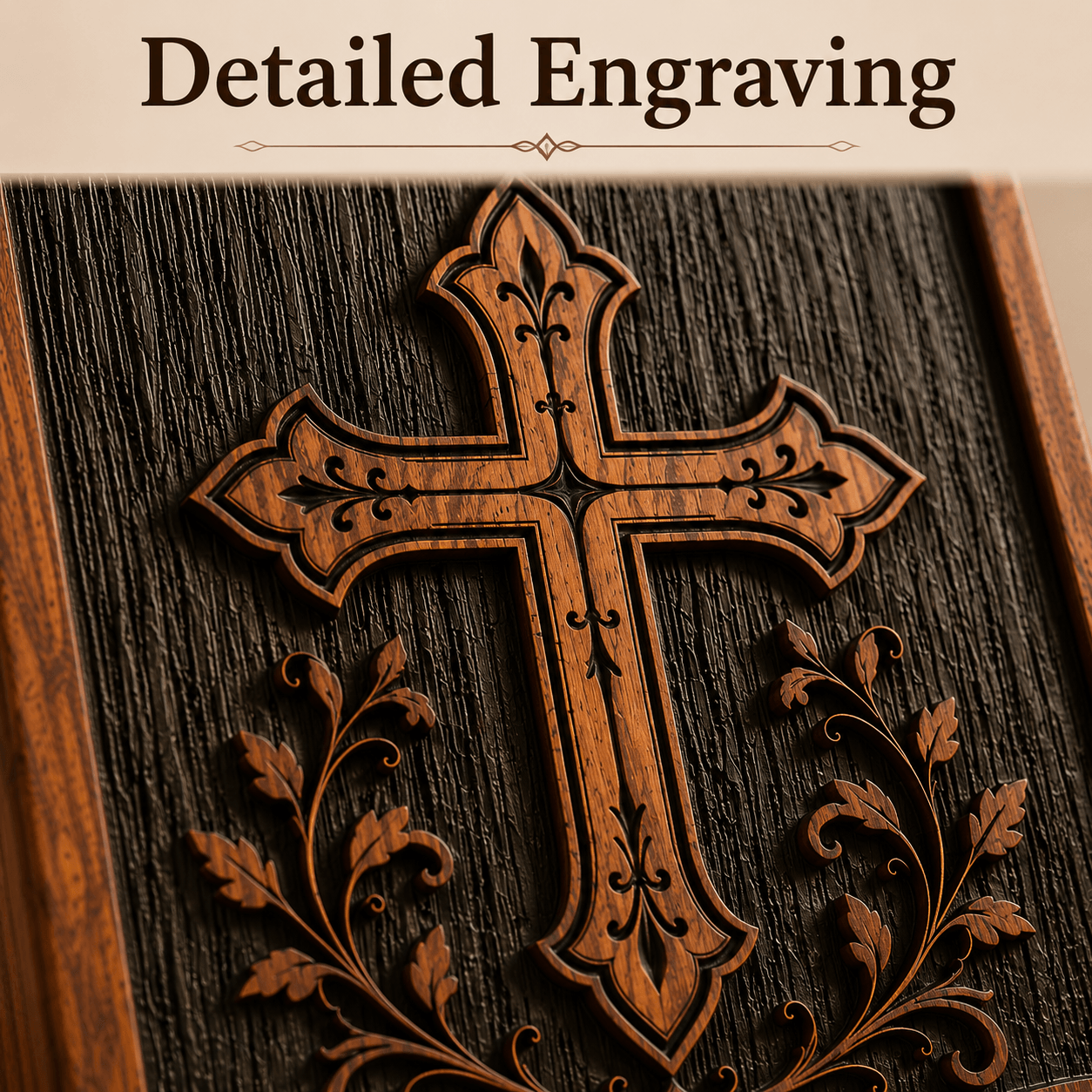 Personalized Cross Wooden Urn for Human Ashes – Adult & Keepsake
