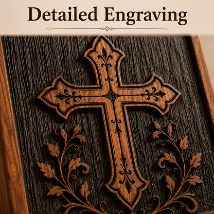 Personalized Cross Wooden Urn for Human Ashes – Adult & Keepsake
