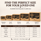 Personalized Tree of Life Engraved Wooden Urn for Human Ashes