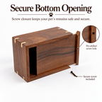Personalized Wooden Pet Urn Box for Dog & Cat Ashes – Paw Print