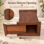 Personalized Catholic Cremation Wooden Urn Box for Human Ashes – Engraved Virgin Mary