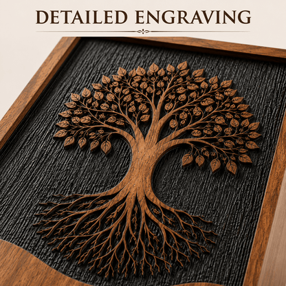 Personalized Tree of Life Rosewood Urn for Human Ashes – Adult & Keepsake