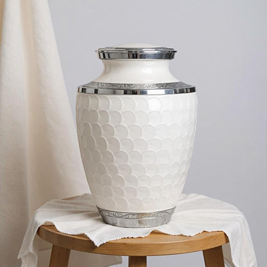 Eternal Grace White Urn Adult Cremation Urn image 0
